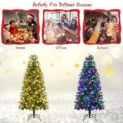 Costway 6ft Pre-lit Hinged Christmas Tree w/ 350 LED Lights & 9 Dynamic Effects 15 Costway 6ft Pre-lit Hinged Christmas Tree w/ 350 LED Lights & 9 Dynamic Effects -Christmas Trees Sales Store unnamed file 4315