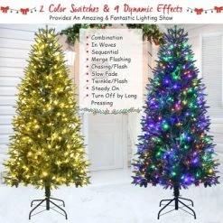 Costway 6ft Pre-lit Hinged Christmas Tree w/ 350 LED Lights & 9 Dynamic Effects 16 Costway 6ft Pre-lit Hinged Christmas Tree w/ 350 LED Lights & 9 Dynamic Effects -Christmas Trees Sales Store unnamed file 4316