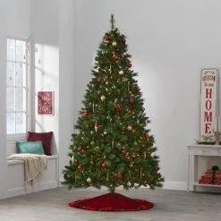 9' Pre-Lit Full Wide Douglas Artificial Christmas Tree Clear Lights - Wondershop™