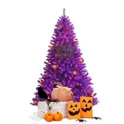 Costway 6ft Pre-lit Purple Halloween Christmas Tree w/ Orange Lights Pumpkin Decorations 17 Costway 6ft Pre-lit Purple Halloween Christmas Tree w/ Orange Lights Pumpkin Decorations -Christmas Trees Sales Store unnamed file 4326
