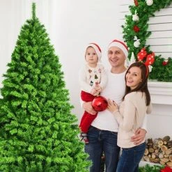 Costway 7.5ft Snow Flocked Hinged Artificial Christmas Tree w/ Metal Stand Green 12 Costway 7.5ft Snow Flocked Hinged Artificial Christmas Tree w/ Metal Stand Green -Christmas Trees Sales Store unnamed file 4338
