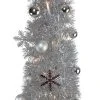 Northlight 6' Pre-Lit Silver Pre-Decorated Pop-Up Artificial Christmas Tree