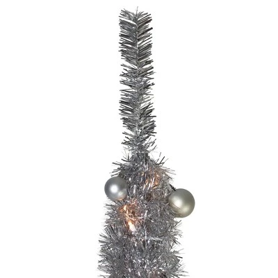 Northlight 6' Pre-Lit Silver Pre-Decorated Pop-Up Artificial Christmas Tree 2 Northlight 6' Pre-Lit Silver Pre-Decorated Pop-Up Artificial Christmas Tree - Image 2