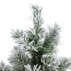 Northlight 22" Flocked Pine Full Artificial Christmas Tree in Burlap Base - Unlit