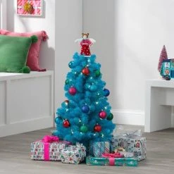 3' Pre-Lit Teal Blue Alberta Spruce Artificial Christmas Tree Clear Lights - Wondershop™