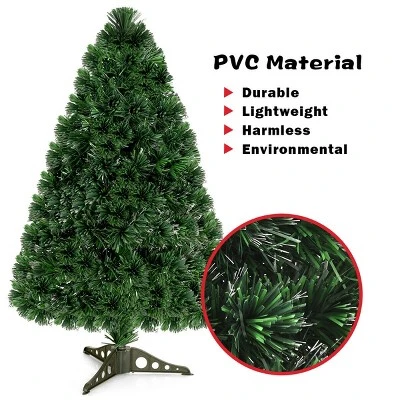 Costway Pre-Lit Fiber Optic Artificial PVC Christmas Tree Tabletop 3Ft 4 Costway Pre-Lit Fiber Optic Artificial PVC Christmas Tree Tabletop 3Ft - Image 4