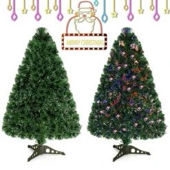 Costway Pre-Lit Fiber Optic Artificial PVC Christmas Tree Tabletop 3Ft 12 Costway Pre-Lit Fiber Optic Artificial PVC Christmas Tree Tabletop 3Ft -Christmas Trees Sales Store unnamed file 4414