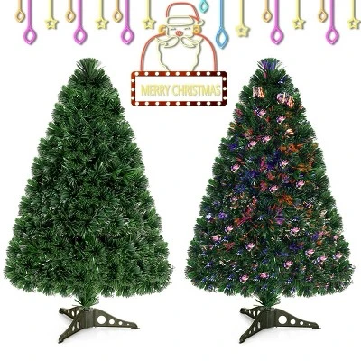 Costway Pre-Lit Fiber Optic Artificial PVC Christmas Tree Tabletop 3Ft 6 Costway Pre-Lit Fiber Optic Artificial PVC Christmas Tree Tabletop 3Ft - Image 6