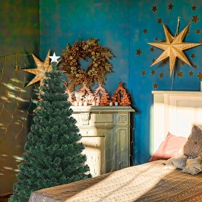 Costway Fiber Optic Pre-Lit Christmas Tree 180 Lights Top Star 5ft 2 Costway Fiber Optic Pre-Lit Christmas Tree 180 Lights Top Star 5ft - Image 2