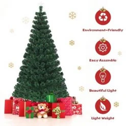 Costway Fiber Optic Pre-Lit Christmas Tree 180 Lights Top Star 5ft 12 Costway Fiber Optic Pre-Lit Christmas Tree 180 Lights Top Star 5ft -Christmas Trees Sales Store unnamed file 4512