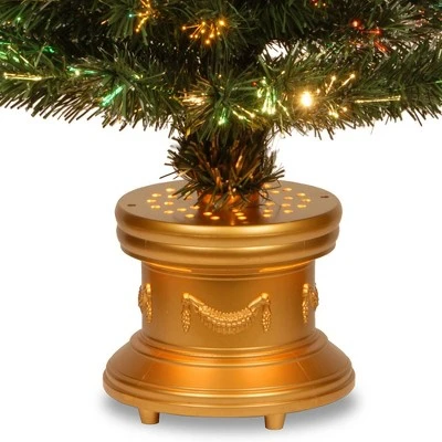 National Tree Company Radiance 2.6 Foot Electric Slim Fiber Optic Artificial Christmas Tree Holiday Decoration with Multi Color Lights and Gold Stand 3 National Tree Company Radiance 2.6 Foot Electric Slim Fiber Optic Artificial Christmas Tree Holiday Decoration with Multi Color Lights and Gold Stand - Image 3