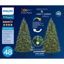 Philips 7' Pre-Lit LED Douglas Fir Artificial Christmas Tree Dual Color Lights with AutoConnect