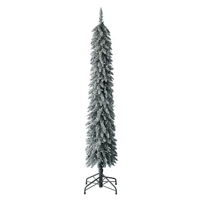 Home Heritage Evergreen Classics Pre Lit Frosted Albert Pine Artificial Holiday Christmas Tree with Warm White LED Lights and Metal Stand 4 Home Heritage Evergreen Classics Pre Lit Frosted Albert Pine Artificial Holiday Christmas Tree with Warm White LED Lights and Metal Stand - Image 4