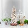 3ft Puleo Pre-Lit Flocked Slim Alpine Artificial Christmas Tree Clear Lights