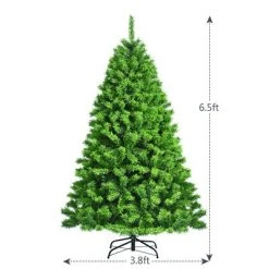 Costway 6.5ft Snow Flocked Hinged Artificial Christmas Tree w/ Metal Stand Green 11 Costway 6.5ft Snow Flocked Hinged Artificial Christmas Tree w/ Metal Stand Green -Christmas Trees Sales Store unnamed file 4540