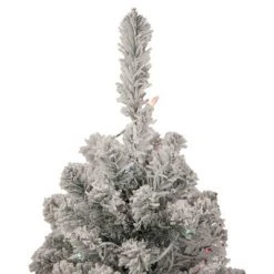 Northlight 3' Pre-Lit Medium Heavily Flocked Madison Pine Artificial Christmas Tree, Multi Lights -Christmas Trees Sales Store unnamed file 4562