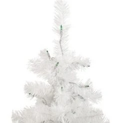 Northlight 3' Prelit Artificial Christmas Tree Slim White Tinsel - Green Lights -Christmas Trees Sales Store unnamed file 4573