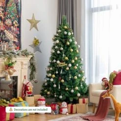 Costway 6ft Pre-lit Hinged Artificial Christmas Tree w/ Pine Cones & Red Berries 12 Costway 6ft Pre-lit Hinged Artificial Christmas Tree w/ Pine Cones & Red Berries -Christmas Trees Sales Store unnamed file 4628