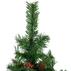 Northlight 16" Potted Red Berries and Pine Cones Medium Artificial Christmas Tree – Unlit -Christmas Trees Sales Store unnamed file 4654