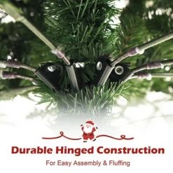 Costway 6Ft PVC Hinged Artificial Christmas Tree 716 Tips Holiday Decor w/ Metal Stand 17 Costway 6Ft PVC Hinged Artificial Christmas Tree 716 Tips Holiday Decor w/ Metal Stand -Christmas Trees Sales Store unnamed file 4694