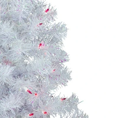 Northlight 3' Pre-lit Rockport White Pine Artificial Christmas Tree, Pink Lights 2 Northlight 3' Pre-lit Rockport White Pine Artificial Christmas Tree, Pink Lights - Image 2