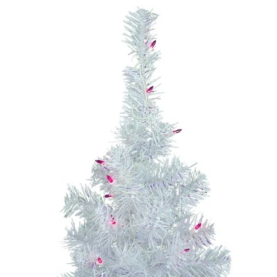Northlight 3' Pre-lit Rockport White Pine Artificial Christmas Tree, Pink Lights 3 Northlight 3' Pre-lit Rockport White Pine Artificial Christmas Tree, Pink Lights - Image 3