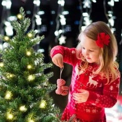 Costway 3Ft Pre-Lit Spruce Tabletop Christmas Tree Lights Timer -Christmas Trees Sales Store unnamed file 4753