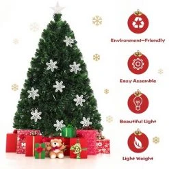 Costway 4'/5'/6'/7'Pre-Lit Fiber Optic Christmas Tree Multicolor Lights 14 Costway 4'/5'/6'/7'Pre-Lit Fiber Optic Christmas Tree Multicolor Lights -Christmas Trees Sales Store unnamed file 4797