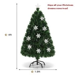 Costway 4'/5'/6'/7'Pre-Lit Fiber Optic Christmas Tree Multicolor Lights 19 Costway 4'/5'/6'/7'Pre-Lit Fiber Optic Christmas Tree Multicolor Lights -Christmas Trees Sales Store unnamed file 4802