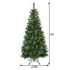 Costway 6 ft Premium Hinged Artificial Christmas Tree Mixed Pine Needles w/ Pine Cones