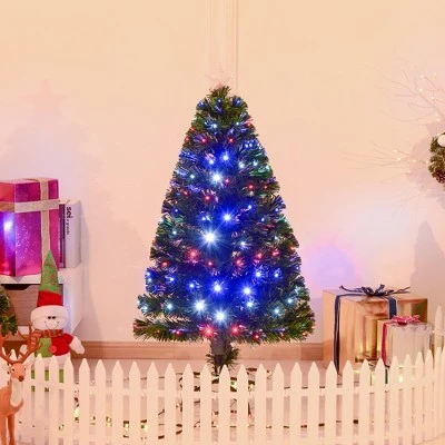 HOMCOM Artificial Christmas Tree Multi-Colored Fiber Optic LED Pre-Lit Holiday Decoration 3 HOMCOM Artificial Christmas Tree Multi-Colored Fiber Optic LED Pre-Lit Holiday Decoration - Image 3
