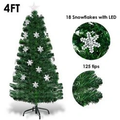 Costway 4FT Pre-Lit Fiber Optic Christmas Tree Multicolor Lights -Christmas Trees Sales Store unnamed file 4901