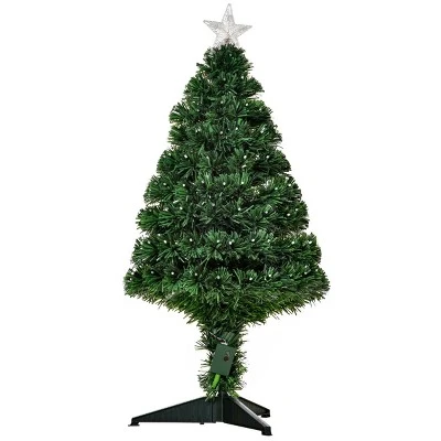 HOMCOM Artificial Christmas Tree Multi-Colored Fiber Optic LED Pre-Lit Holiday Decoration 10 HOMCOM Artificial Christmas Tree Multi-Colored Fiber Optic LED Pre-Lit Holiday Decoration - Image 10
