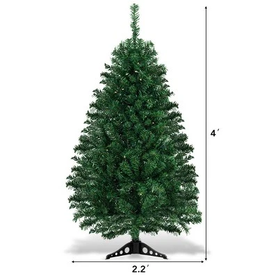 Costway 4Ft Pre-Lit Charlie Pine Christmas Tree Plastic Led Lights 1 Costway 4Ft Pre-Lit Charlie Pine Christmas Tree Plastic Led Lights