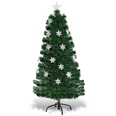 Costway Pre-Lit Fiber Optic Christmas Tree Multicolor Lights 4FT 4 Costway Pre-Lit Fiber Optic Christmas Tree Multicolor Lights 4FT - Image 4