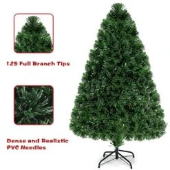 Costway Pre-Lit Fiber Optic Artificial PVC Christmas Tree Metal 4Ft 11 Costway Pre-Lit Fiber Optic Artificial PVC Christmas Tree Metal 4Ft -Christmas Trees Sales Store unnamed file 4978