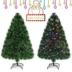 Costway Pre-Lit Fiber Optic Artificial PVC Christmas Tree Metal 4Ft 13 Costway Pre-Lit Fiber Optic Artificial PVC Christmas Tree Metal 4Ft -Christmas Trees Sales Store unnamed file 4980