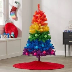 4.5' Unlit Rainbow Alberta Spruce Artificial Christmas Tree - Wondershop™