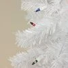 Northlight 2' Prelit Artificial Christmas Tree Slim White Tinsel - Multi-Color Lights