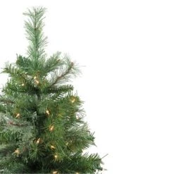Northlight 4' Pre-Lit Mixed Cashmere Pine Medium Artificial Christmas Tree - Clear Lights