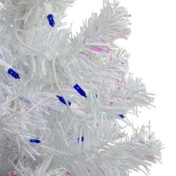 Northlight 2' Pre-lit White Iridescent Pine Artificial Christmas Tree - Blue Lights