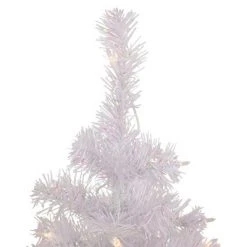 Northlight 2' Pre-lit Rockport White Pine Artificial Christmas Tree, Clear Lights