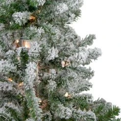 Northlight 3' Pre-Lit Flocked Alpine Artificial Christmas Tree - Clear Lights -Christmas Trees Sales Store unnamed file 5068