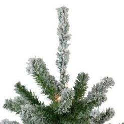 Northlight 3' Pre-Lit Flocked Alpine Artificial Christmas Tree - Clear Lights -Christmas Trees Sales Store unnamed file 5069