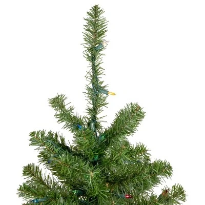 Northlight 18" Pre-Lit Medium Canadian Pine Artificial Christmas Tree - Multicolor Lights 2 Northlight 18" Pre-Lit Medium Canadian Pine Artificial Christmas Tree - Multicolor Lights - Image 2