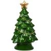 Costway 11.5''Pre-Lit Ceramic Christmas Tree Tabletop Lights Green