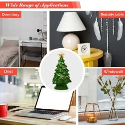 Costway 11.5''Pre-Lit Ceramic Christmas Tree Tabletop Lights Green -Christmas Trees Sales Store unnamed file 5091