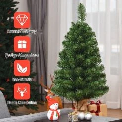 Costway 3Ft Artificial PVC Christmas Tree Tabletop Season Decoration -Christmas Trees Sales Store unnamed file 5146