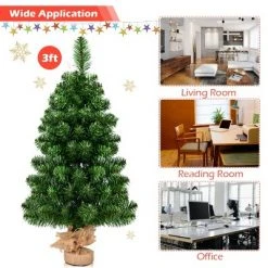 Costway 3Ft Artificial PVC Christmas Tree Tabletop Season Decoration -Christmas Trees Sales Store unnamed file 5147