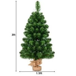 Costway 3Ft Artificial PVC Christmas Tree Tabletop Season Decoration -Christmas Trees Sales Store unnamed file 5148